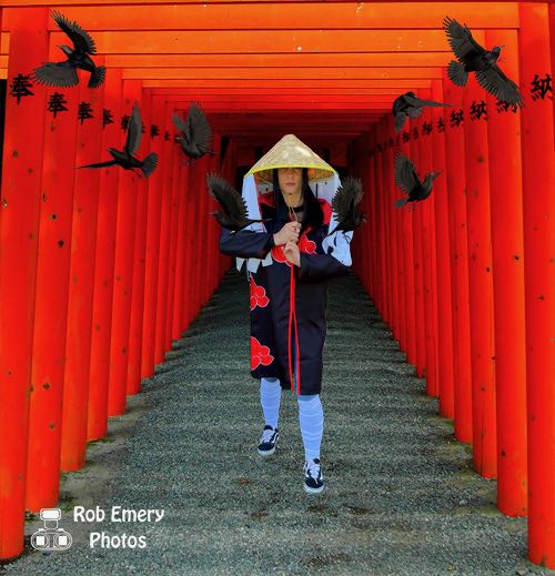 Itachi unleashes a crow jutsu